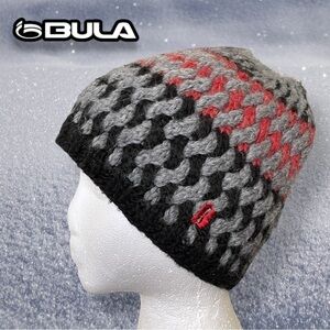 Bula unisex Winter Wool / Alpaca Blend Winter Red / Charcoal / Black Beanie